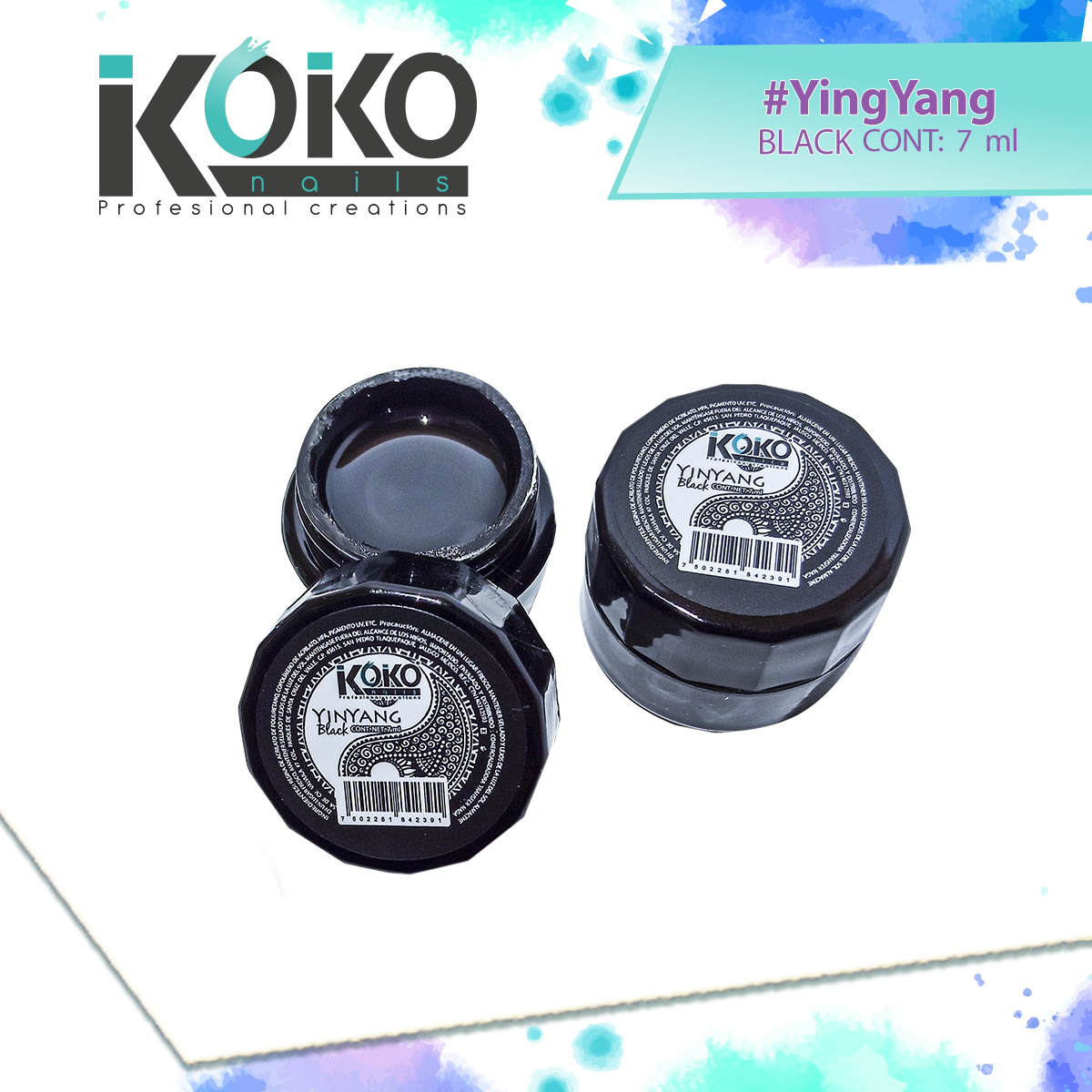 #YingYang - Gel Paint - NEGRO 7ml