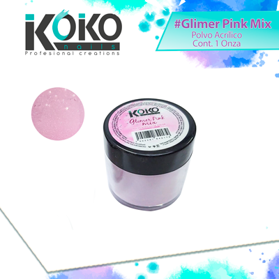 Acrílico #GLIMER PINK MIX 1 oz